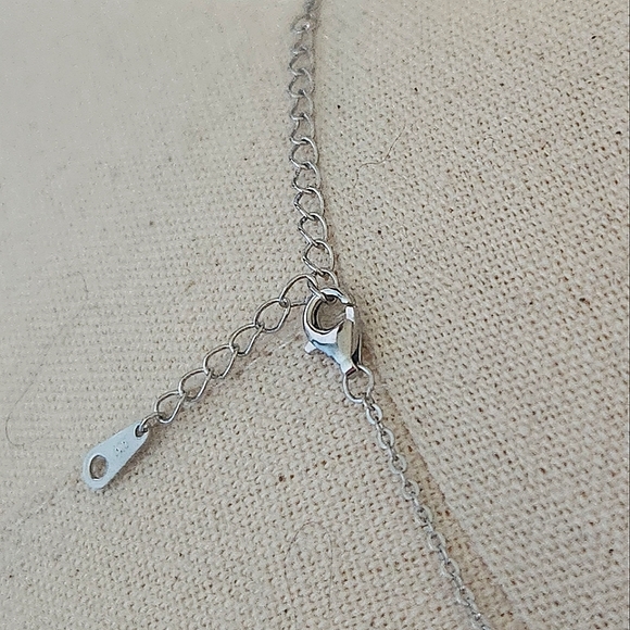 NWT Ryze Shamrock Green & White Cubic Zirconia .925 Sterling Silver 18" Necklace - Picture 10 of 10